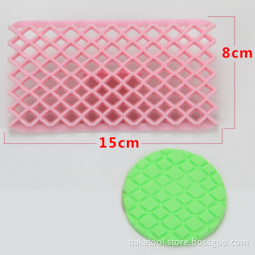 Hot selling square shape fondant embosser cake stamp pastry tool for cake decoration